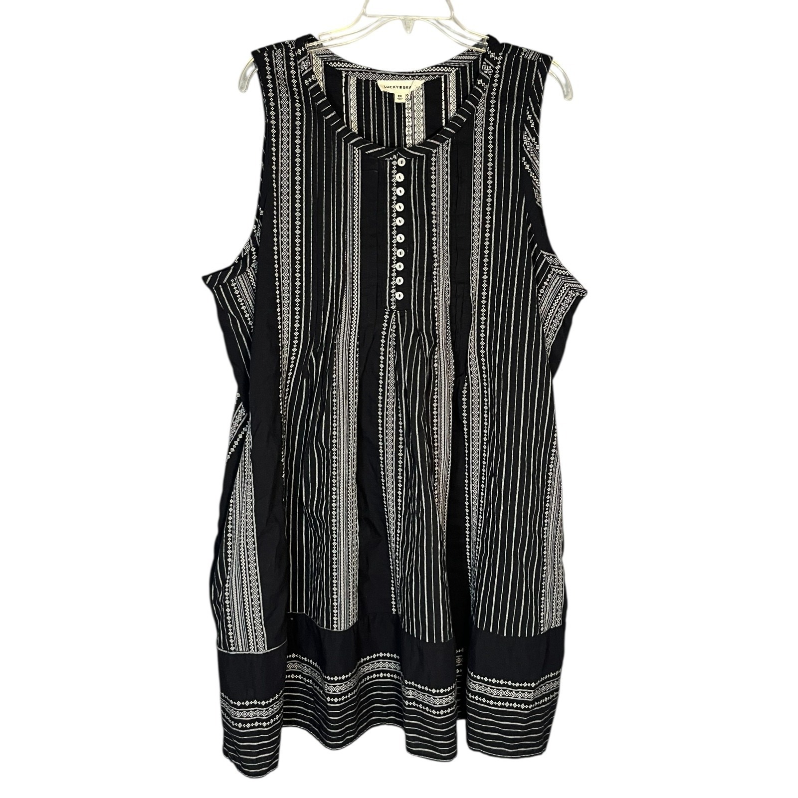 Lucky Brand Nwt Womens Sleeveless Dress Black Xxl Retails 119 Knee Length